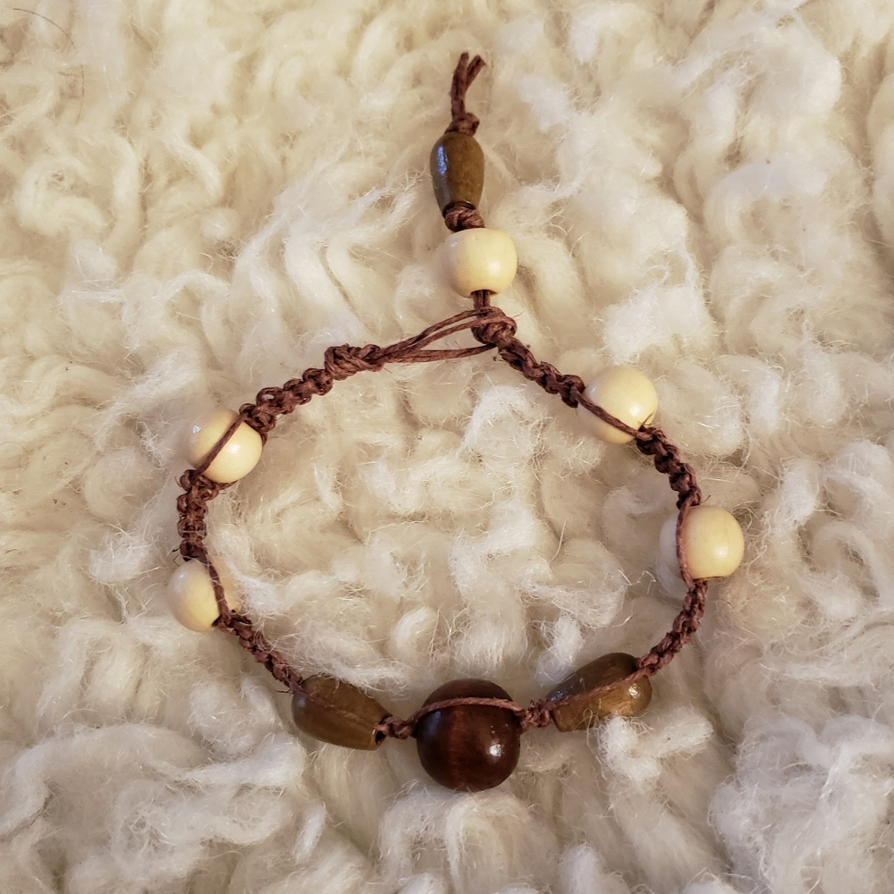 Wood Bead Boho Bracelet